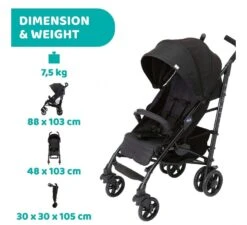 CHICCO Liteway 4 Complete Buggy- Zwart -Little Dutch || Stokke || Joolz Verkoopwinkel chicco liteway 4 complete buggy zwart 7