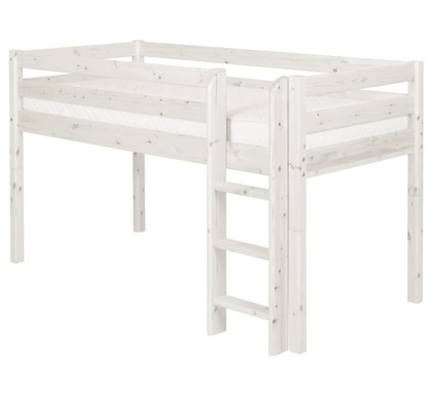 Classic Halfhoog Bed Met Rechte Ladder 3 Classic Halfhoog Bed Met Rechte Ladder