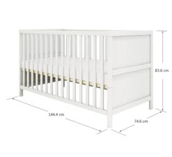 Ledikant Luna Groeven 70x140 - White -Little Dutch || Stokke || Joolz Verkoopwinkel flexa ledikant luna groeven 70x140 white 4