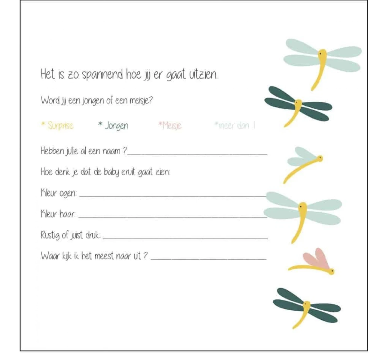 Babyshowerboek - Witgroen 4 Babyshowerboek - Witgroen - Afbeelding 2